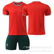 25-26 Portugal's Home Children's Football Uniform Set Ronaldo No. 7 C Jersey 21 Jota Training 18#