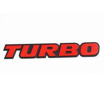 1Pcs Car Styling Modified Universal Accessories 3D Aluminum alloy TURBO Style Body Trim Badge Sticker Decal Emblem raudona