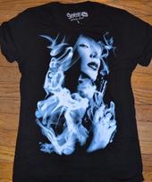Smoking Girl - SEXY - GUNS - Tee - Spencer's 100% Cotton T-shirt Mens Tees Top S