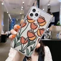 Mielas gėlės lapo skaidrus dėklas iPhone 14 11 12 Pro 13 Mini Xr X Xs Max 6 6s 7 8 Plus Se 2020 2022 minkštas skaidrus galinis dangtelis For iPhone 13 Mini