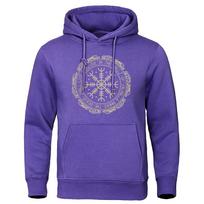 Vyriški ir moteriški ilgomis rankovėmis Retro klasikiniai Viking Valhalla Odin Hoodie Vyriški mados spaudiniai Megztiniai megztiniai S