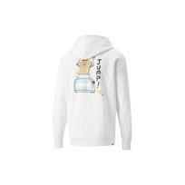 Puma Club Graphic Fz Hoodie Trikotažo striukė Vyriški viršutiniai drabužiai, balta 533199-02 L white