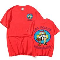 TV Drama 'Breaking Bad' Double-sided Printed T-shirt Funny Chicken Brothers Men's Cotton T-shirt Street Wear S