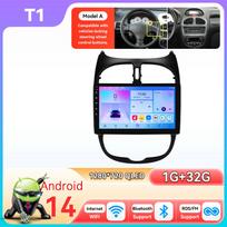 Hizpo Snapdragon Carplay Android Car Radio for Peugeot 206 206CC 206SW 2000 - 2008 Navigation GPS Multimedia Player Stereo Audio Intelligent Screen T1 4Core 1G 32G A
