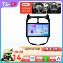 Hizpo Snapdragon Carplay Android Car Radio for Peugeot 206 206CC 206SW 2000 - 2008 Navigation GPS Multimedia Player Stereo Audio Intelligent Screen T2CP 4Core 2G 32G A