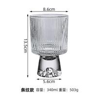 Pink Limited Mountain Glass Cup High End Small Batch Cocktail Wine Dessert Coffee Drinkware 201-300ml