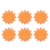 6 VNT. LED Įspėjamasis Žibintas, Atsparus Vandeniui ir Dulkėms, Didelio Ryškumo, Namų, Automobilio, Lauko Avarinis Apšvietimas Orange With Dots
