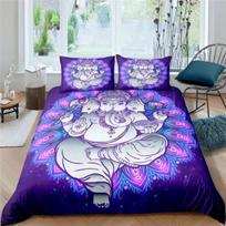 Indijos Dramblio Dievas Ganeša Lovos Patalynės Komplektas Bohemia Mandala Antklodės Užvalkalas Karališko Dydžio Berniukų Mergaičių Kambario Dekoras 135x200cm 2pcs