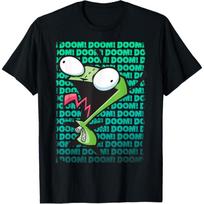 Nickelodeon Invader Zim GIR Impending DOOM Song T-Shirt S juoda