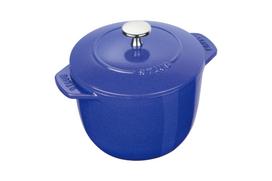 Staub La Cocotte de GOHAN Blueberry Large 20cm Rice Induction Compatible Number Official Japanese La Cocotte de GOHAN Cooker, 3-cup Capacity, [Serial mėlynė