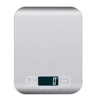 Skaitmeninės virtuvinės svarstyklės LED ekranas 5 kg/1 g 10 kg/1 g Nerūdijančio plieno skydelis Elektroninės svarstyklės Namų maisto užkandžių svėrimas 5Kg/1g white