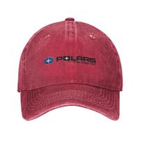 Polaris logotipas, skalbto džinso beisbolo kepuraitės, Snapback beisbolo kepurės, kvėpuojanti Casquette, lauko, unisex One Size gray