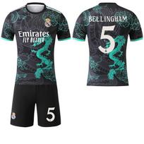 2025-26 Real Madrid juodos ir žalsvai mėlynos spalvos drakono specialus leidimas #9Mbappé #7 Vinícius Futbolo marškinėliai 16