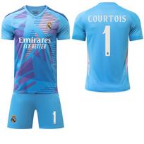 2024-25 Real Madrid dangaus mėlynas vartininko marškinėlis #1 Courtois #9Mbappé Futbolo marškinėliai 28