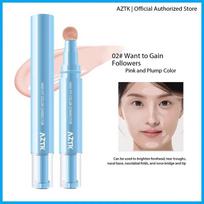 AZTK High Fit Color Corrector Liquid Concealer Pen Highlighter Stick Brightener Contouring Moisturizing Lightweight Powder Cream 02