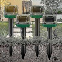 4 vnt. ultragarsinis gyvūnų atbaidytojas IP65 ultragarsinis saulės energija maitinamas graužikų atbaidytojas sodo saulės energija maitinamas graužikų gyvūnų atbaidytojas