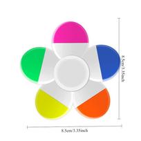 Creative Flower-Shaped Highlighter 5-Color Mini Colored Painting Pen Hand Account Decoration Graffiti Pen Key Point Marking