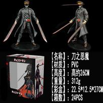 26CM Anime grandininio pjūklo žmogus Denji figūrėlė samurajaus kardas veiksmo figūrėlės modelis žaislas dovanų kolekcija Galia grandininio pjūklo žmogus figūrėlė PVC With box