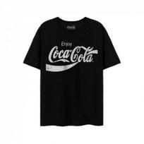Coca-Cola Unisex Suaugusiųjų Dėvėtos Logo Marškinėliai S juoda