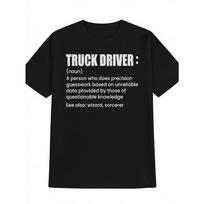Truck driver humorous self deprecating printed T-shirt light and easy-to-dry men's short-sleeved top soft and comfortable S