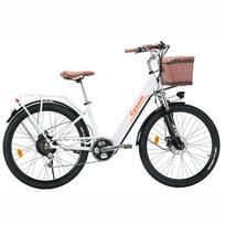 Cysum Cityrun-26 Miesto kelionėms Elektrinis dviratis 36V10Ah Baterija 80KM Maksimalus nuotolis 250W Variklis Lauko važiavimui E-dviratis Unisex balta