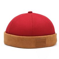 Docker Hat Kepurė be snapelio Kepuraitė Kepurė Vyrams Moterims Velvelinė Retro Stiliaus Atlenkta Kraštine Uosto Kepurė Adjustable
