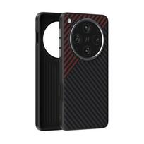 Oppo Find X8 Pro dėklas Magnetinis Anglies Pluošto Rašto Dangtelis Find X8 Ultra X8S Plus Belaidžio Įkrovimo+Kritimo Testo Plonas Laikiklis OPPO Find X8s raudona