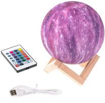 3D lempa - mėnulis RGB