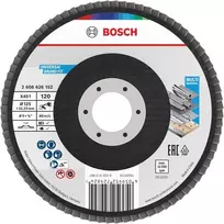 BOSCH laminuotas šlifavimo diskas X451, 125 × 22,23 mm, G120, T27 (2.608.626.152)