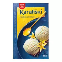 Vaniliniai valgomieji ledai plombyras KARALIŠKI, 800 ml