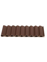 Tvoros juostos PVC klipsai Mikko (40 vnt) 47,5 mm RAL8011 (Ruda)