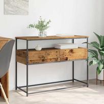 Konsolinis stalas su stalčių Senovinis medis 100 x 40 x 75 cm
