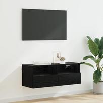 TV sieninė spintelė Juodas ąžuolas 80 x 30 x 30 cm