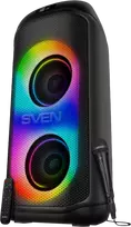 Speaker SVEN PS-1050, juodas (200W, TWS, Bluetooth, FM, USB, Micro SD, LED-display, 7200mAh)