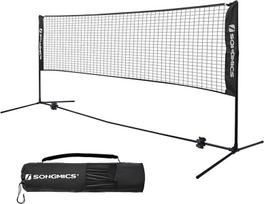 Songmics Badmintono tinklas su metaliniu rėmu, 3m, juodas