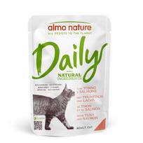 Almo Nature Daily, gabalėliai padaže su tunu ir lašiša, 30x70g