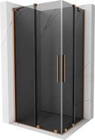 Mexen Velar Duo stumdoma dušo kabina 100 x 90 cm, grafitas, šlifuotas varis - 871-100-090-42-65, 100x90 cm