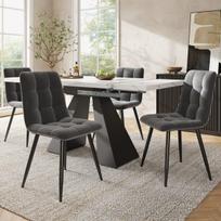 Valgomasis stalas su 4 kėdėmis, MDF, 99-159cm, 3 dėžės