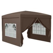 Paviljonas 3x3 m, pop-up, UV50+, vandeniui atsparus, kavos spalvos