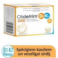 OLIDETRIM 2000 D3 + K2 Omega-3 kapsulės N30