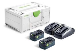 Festool energijos komplektas SYS 18V 2 x 5,0 Ah/TCL 6 DUO