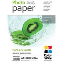 ColorWay Matte Dual-Side Photo Paper, 20 sheets, A4, 220 g/m² PMD220020A4