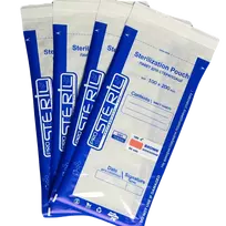 STERIL PRO sterilizaciniai vokai 100×200 mm – su vidiniais indikatoriais, 100 vnt. (MADE IN UKRAINE)