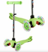 Paspirtukas su LED ratukais, balansinis Scooter, žalias
