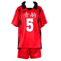 Sportinis cosplay kostiumas Haikyuu Nekoma High XL raudona/juoda
