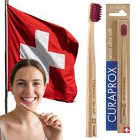 Itin švelnus dantų šepetėlis Curaprox CS Wood, raudonas