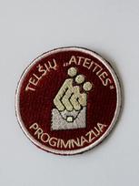 Telšių „Ateities“ progimnazijos emblema, EMBLEMA: Emblema su prisiuvimu
