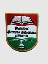 Klaipėdos Hermano Zudermano gimnazijos emblema, EMBLEMA: Emblema su prisiuvimu