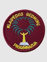 Klaipėdos Gedminų progimnazijos emblema, EMBLEMA: Emblema su prisiuvimu