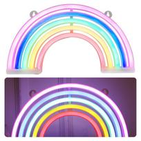 Neoninė vaivorykštės LED lempa USB